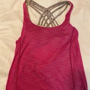 Pink lululemon strappy tank size 6